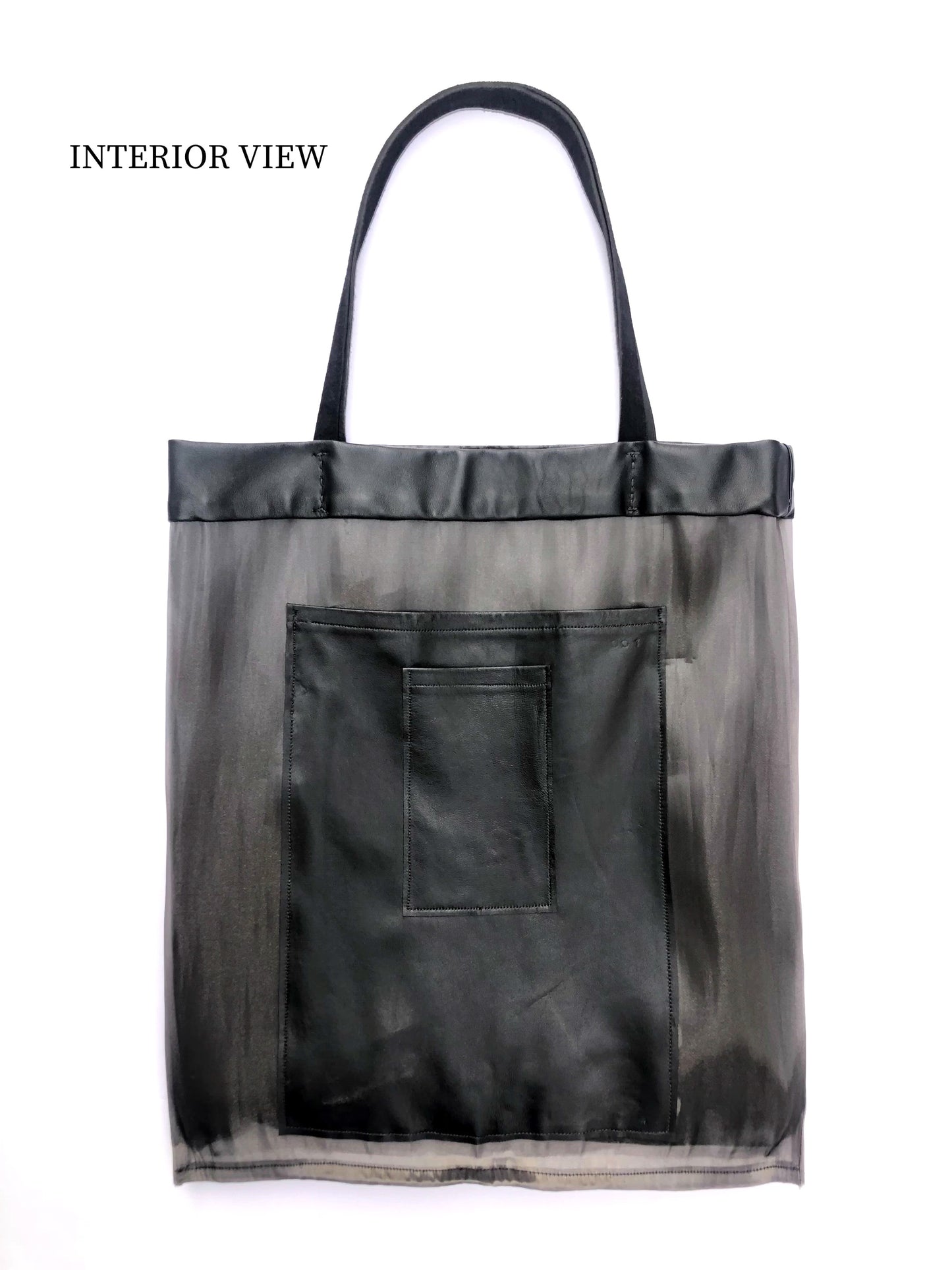GiGi Tote Bag: Lambskin Tote Bag in Black