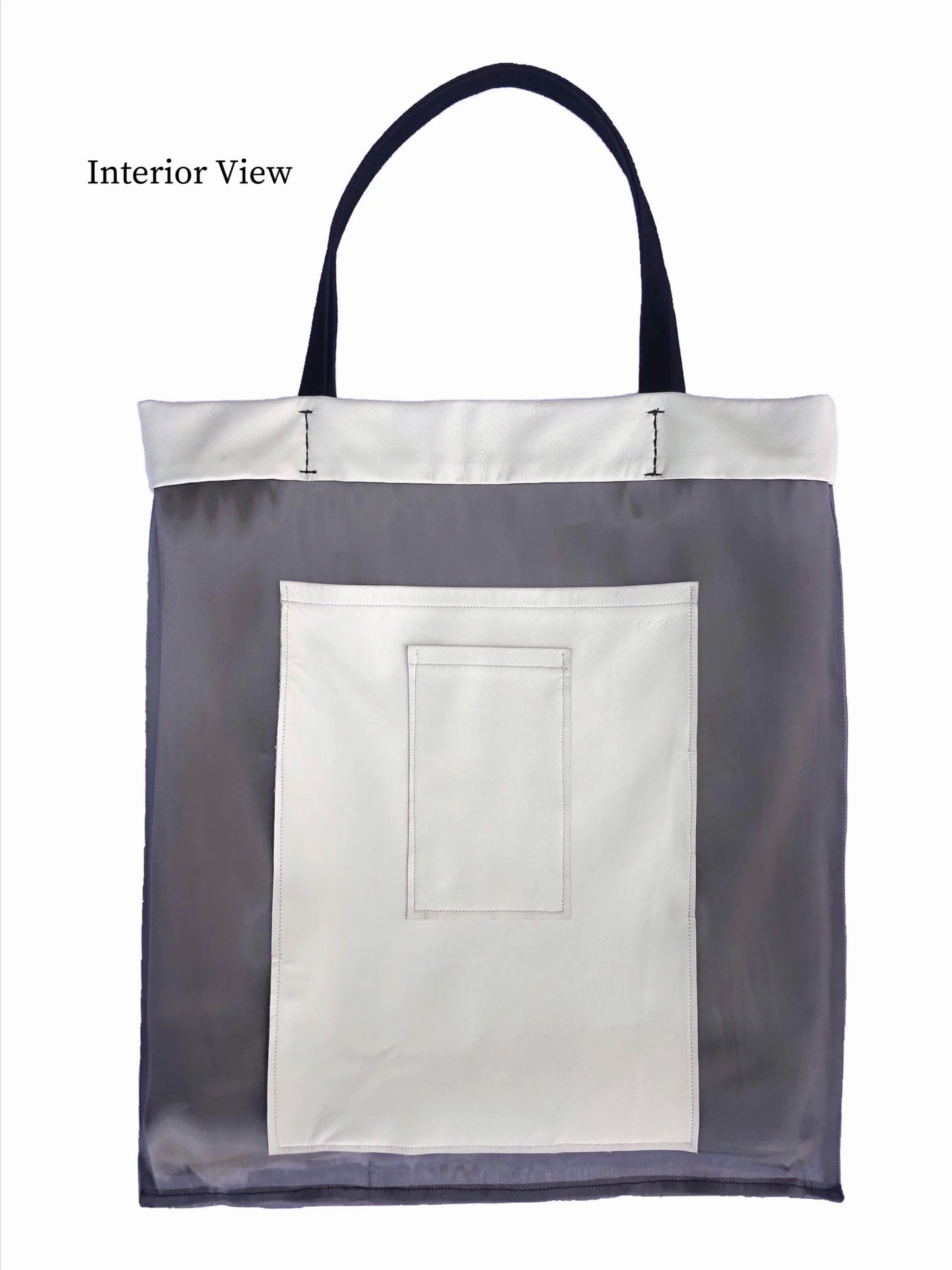 GiGi Tote Bag: Lambskin Tote Bag in Bone White